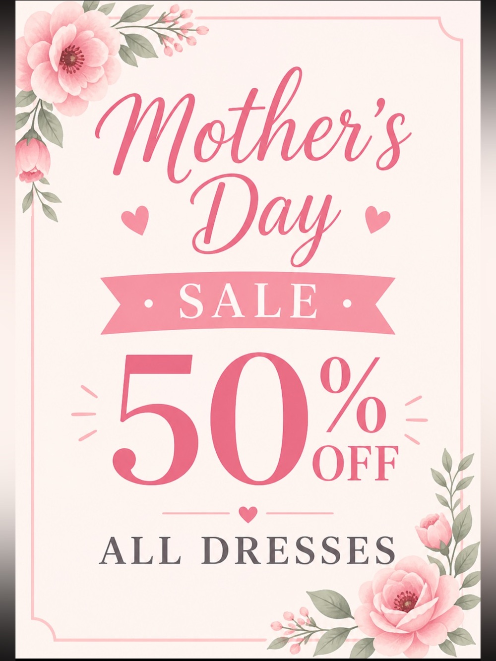 🌸 Mother's Day SALE - 50% Off All Dresses 🌸